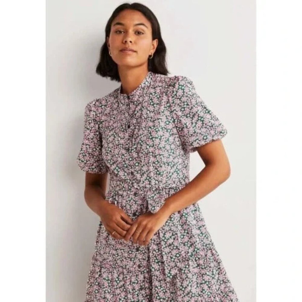 NWT Boden Paisley Tiered Shirt Dress Size 6 L - Picture 7 of 7
